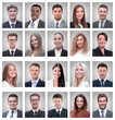 © ASDF - collage of portraits of successful young businessmen
