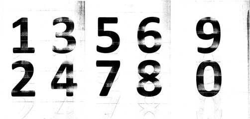 Print to test black toner , numbers 1-10.