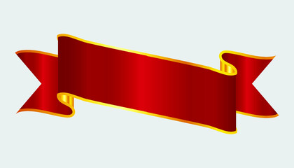 Wall Mural - creative elegant red ribbon banner design