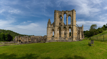 Sticker - view of the historic English Heritage site and Rievaulx Abbey in North Yorkshire