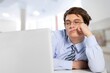 © BillionPhotos.com - Portrait of sad bored business man sitting at desk, suffering job problems at office