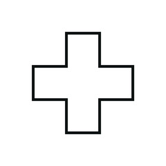 Editable cross line icon. Vector illustration isolated on white background. using for website or mobile app