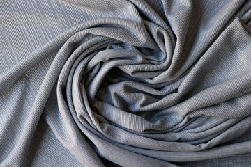 textile and texture pattern closeup. gray cotton fabric