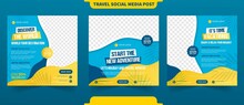 Traveling And Holiday Tour Vacation For Instant Post Or Social Media Post Banner Ads Promotion Template