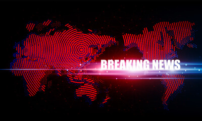 Wall Mural - abstract breaking news light out technology background hitech communication concept innovation send 