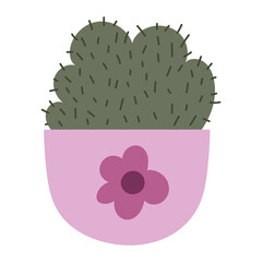 Sticker - gardening potted cactus