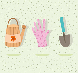 Wall Mural - gardening tools icon