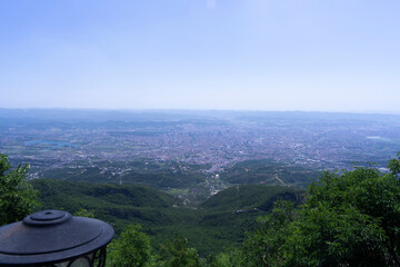 Wall Mural - Tirana valley view from Dajti mountain