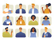 Vector collection of different people. Male and female business characters of variation nationalities and professions. Modern, trendy illustration in flat design. Isolated on white. 