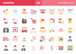 © Iftachul - Wedding icons set. Flat color set of vector. Can used for digital product, presentation, UI and many more.