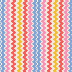 retro striped wavy seamless pattern. 70s style abstract psychedelic waves flowing simple design. sum