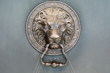 Lion Head As Iron Door Handle