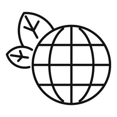 Sticker - Global energy icon outline vector. Save planet