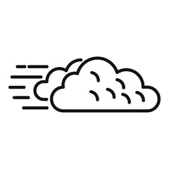 Sticker - Wind cloud energy icon outline vector. Save plant