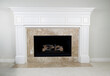 Home natural gas insert fireplace for heat
