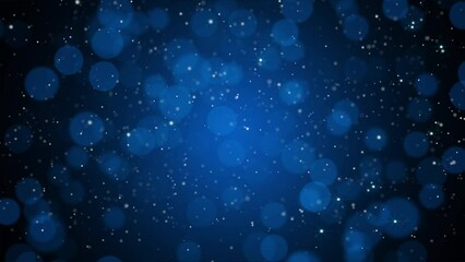 Wall Mural - blue particles abstract light background