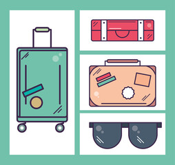 Sticker - trip and travel icons pack