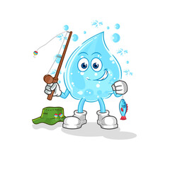 Poster - soda water fisherman illustration. character vector