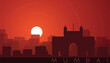 Mumbai Low Sun Skyline Scene