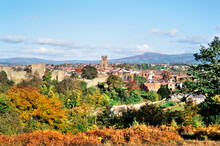 Mediaeval Ludlow Town And Castle Shropshire England Late Summer Early Autumn