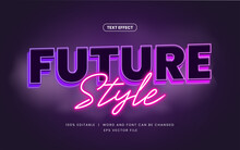 Neon Future Style Editable Text Effect