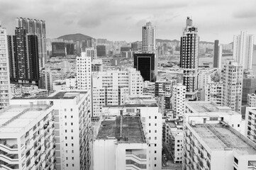 Wall Mural - Skyline of residential district of Hong Kong city