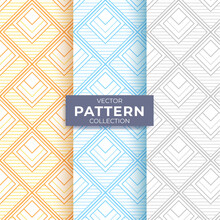 Collection Of Geometric Minimal Lines Pattern Set Vector