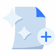Wall Mural - new file empty state single isolated icon with flat style