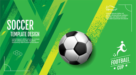Soccer Template design , Football banner, Sport layout design, vector illustratio