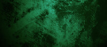 Dark Green Wall Halloween Background Concept. Scary Background. Horror Concrete Cement Texture For Background.