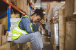 © Quality Stock Arts - Tired stress woman worker labor working in warehouse cargo inventory industry.