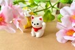 © 78art - 福を招く猫と桜
