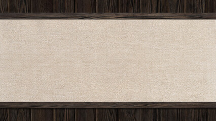 Wall Mural - Frame material that combines cloth and wooden boards