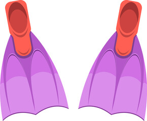 Swimming fins clipart design illustration