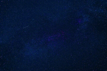 Wall Mural - starry sky with stars, the Milky Way and the galaxy at night on a dark blue background