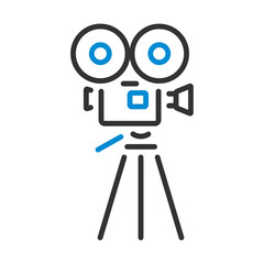 Sticker - Retro Cinema Camera Icon