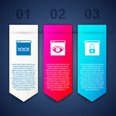 Canvas Print - Set Browser window, incognito and Secure your site with HTTPS, SSL. Business infographic template. Vector