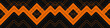 Abstract black horizontal wide background with wavy orange geometric lines, angles and arrows. Vector illustration