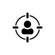 Person, user on target vector icon