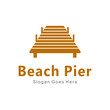 beach pier dock logo