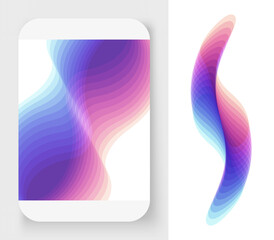 Wall Mural - abstract wavy background with dynamic effect. vector illustration made of various overlapping elemen