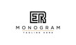 RE, ER, R, E abstract letters logo monogram