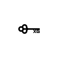 Wall Mural - XG home key concept logo initial concept with high quality logo design