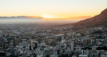 View From Signal Hill At Dawn, Cape Town, Western Cape