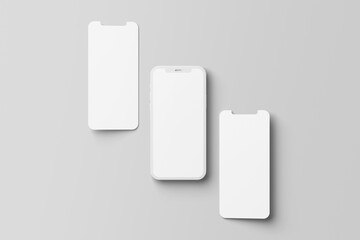 Phone Mockup with Blank Social Media Posts Template. Present Your Products and Branding.