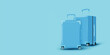 Luggage for travel in 3d realistic art style and pastel color vector illustration