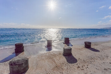 Poster - Plage inondée de soleil, l’Hermitage, Saint-Gilles, île de la Réunion 