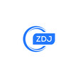 ZDJ letter design for logo and icon.ZDJ typography for technology, business and real estate brand.ZDJ monogram logo.vector illustration.