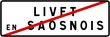 © BaptisteR - Panneau sortie ville agglomération Livet-en-Saosnois / Town exit sign Livet-en-Saosnois