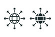 World expansion icon. Vector illustration